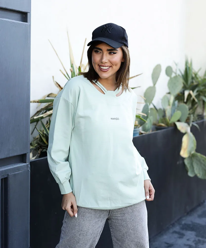 بلوز دورس یقه بنددار B41238