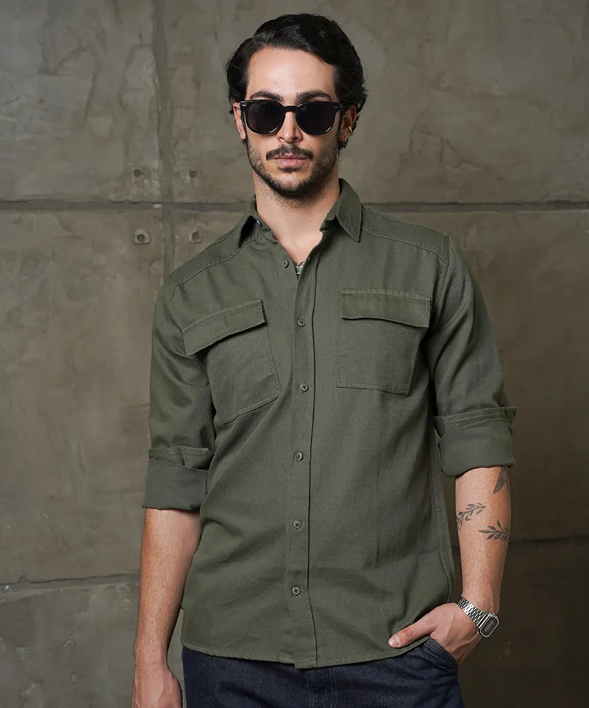 پیراهن مردانه کتان P42070