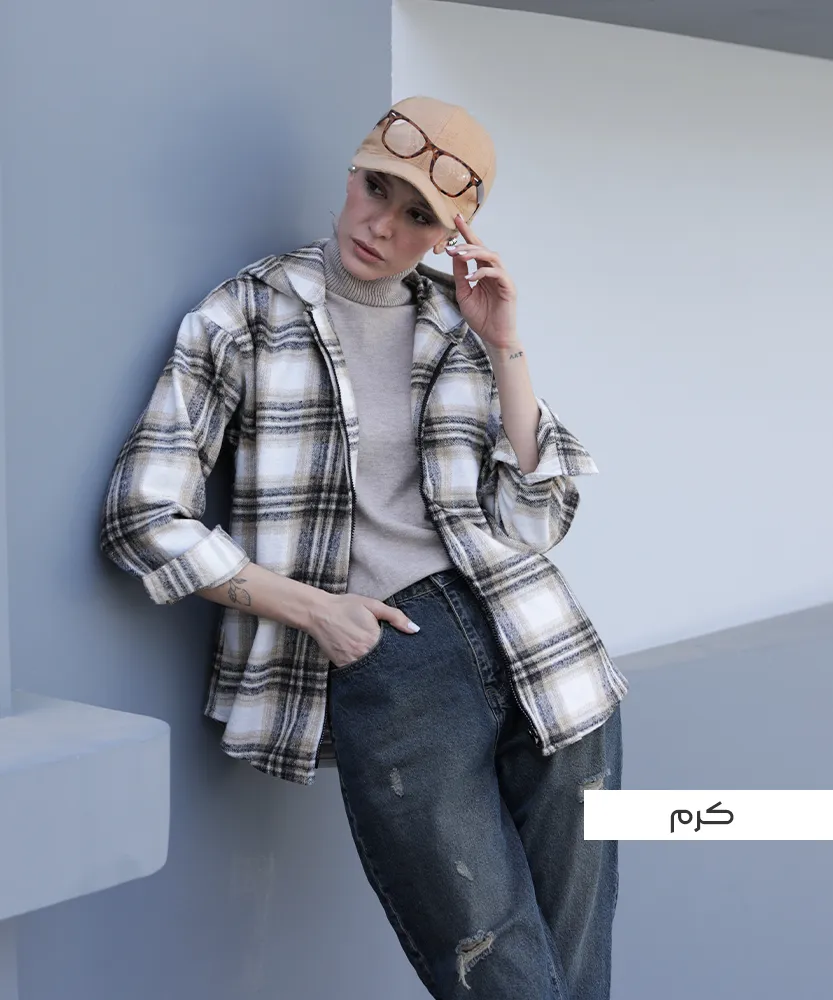 سویشرت چهارخونه پشمی S41007 - Image 3