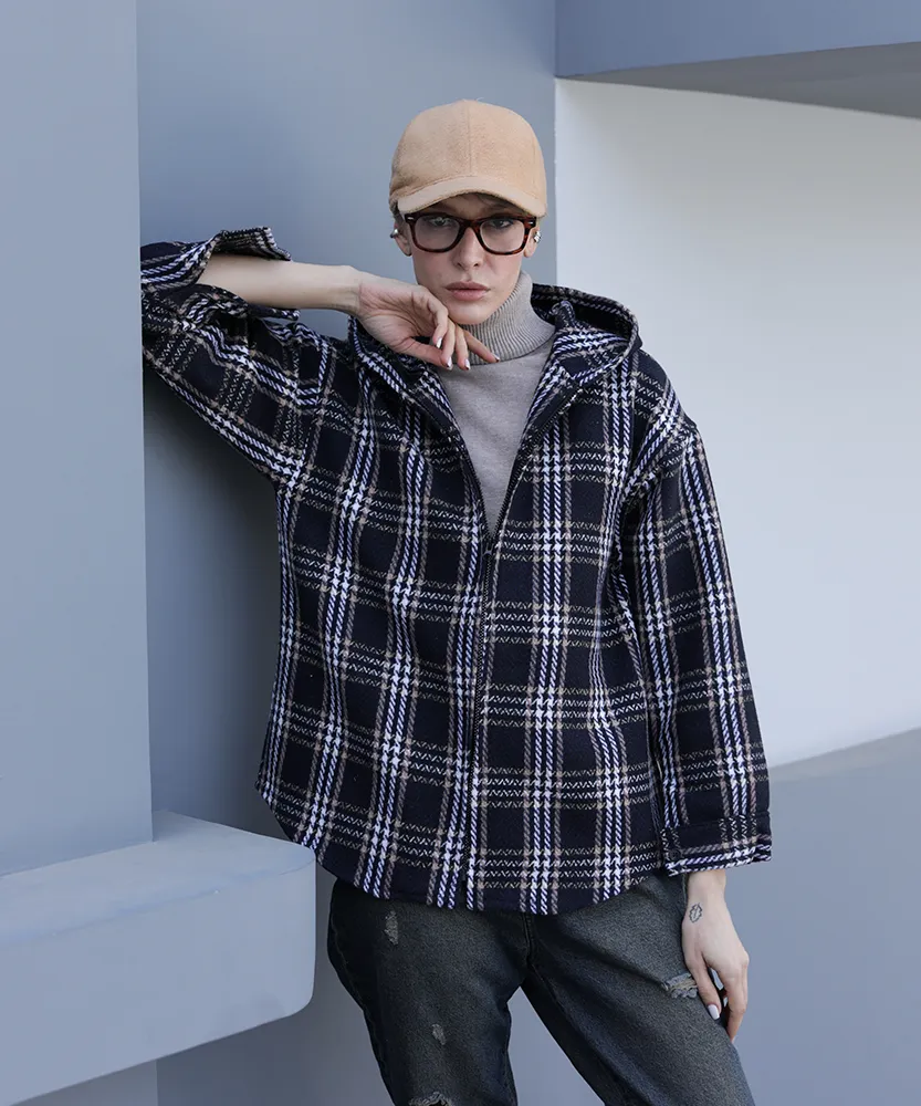 سویشرت چهارخونه پشمی S41007