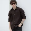 پیراهن مردانه کتان دکمه دار P42059