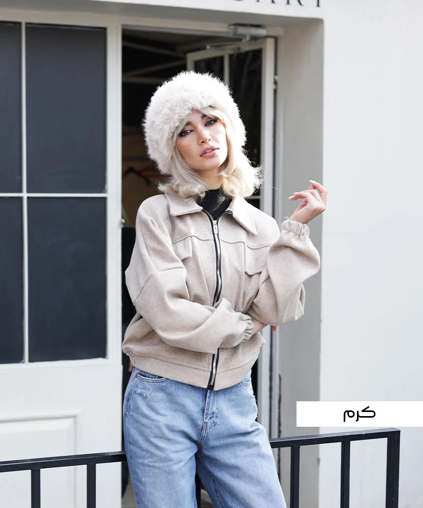 شومیز بامبر فوتر جلو زیپ A410028 - Image 5