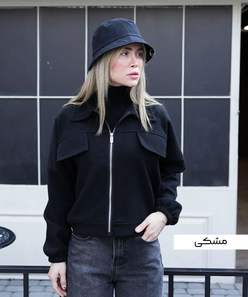 شومیز بامبر فوتر جلو زیپ A410028 - Image 6