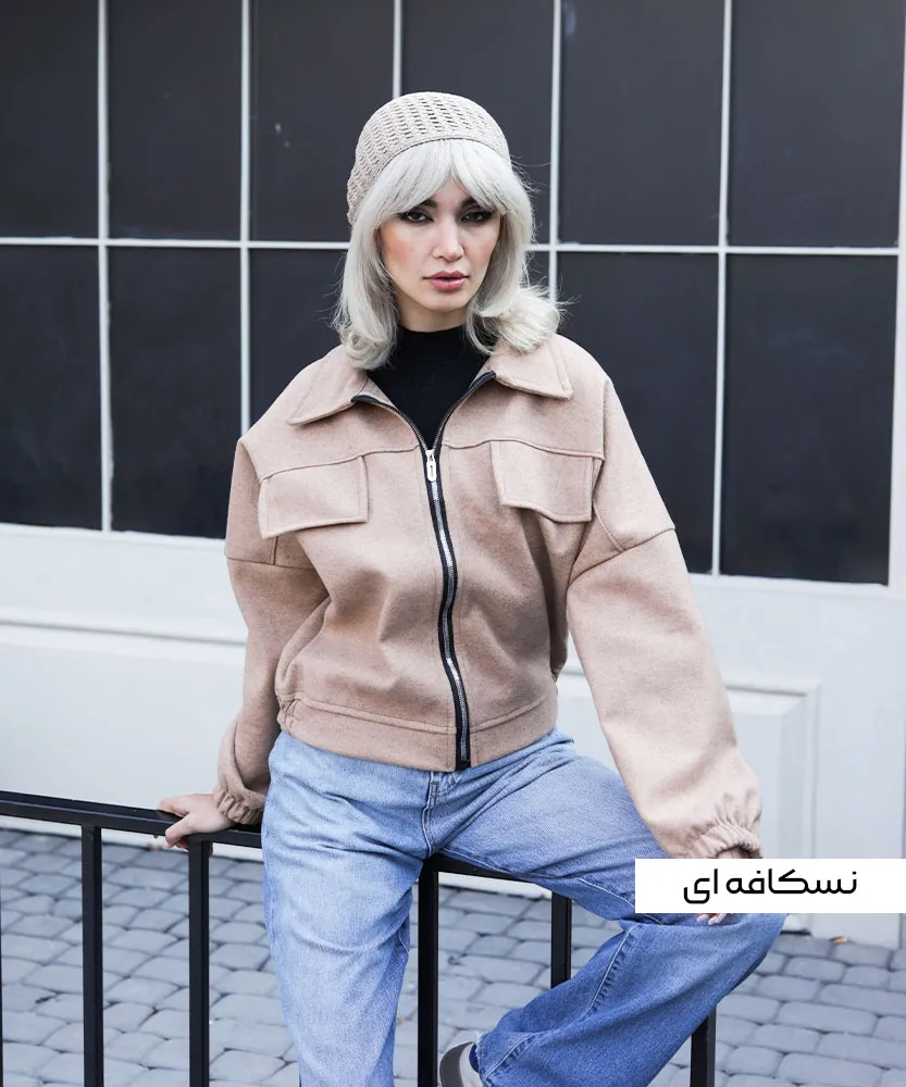 شومیز بامبر فوتر جلو زیپ A410028 - Image 7