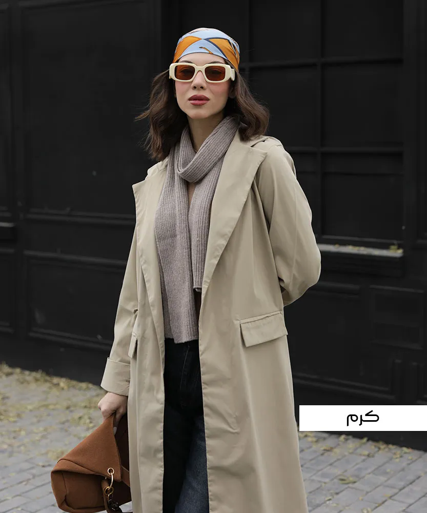 بارانی بلند سه جیب C41010 - Image 3