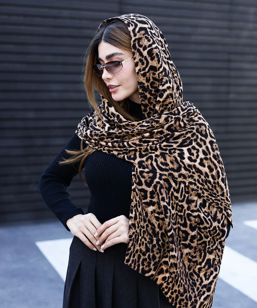 شال پلنگی پلیسه N31672