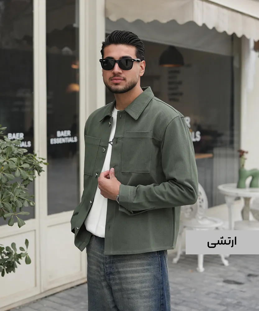 پیراهن کتان مردانه P42055 - Image 5