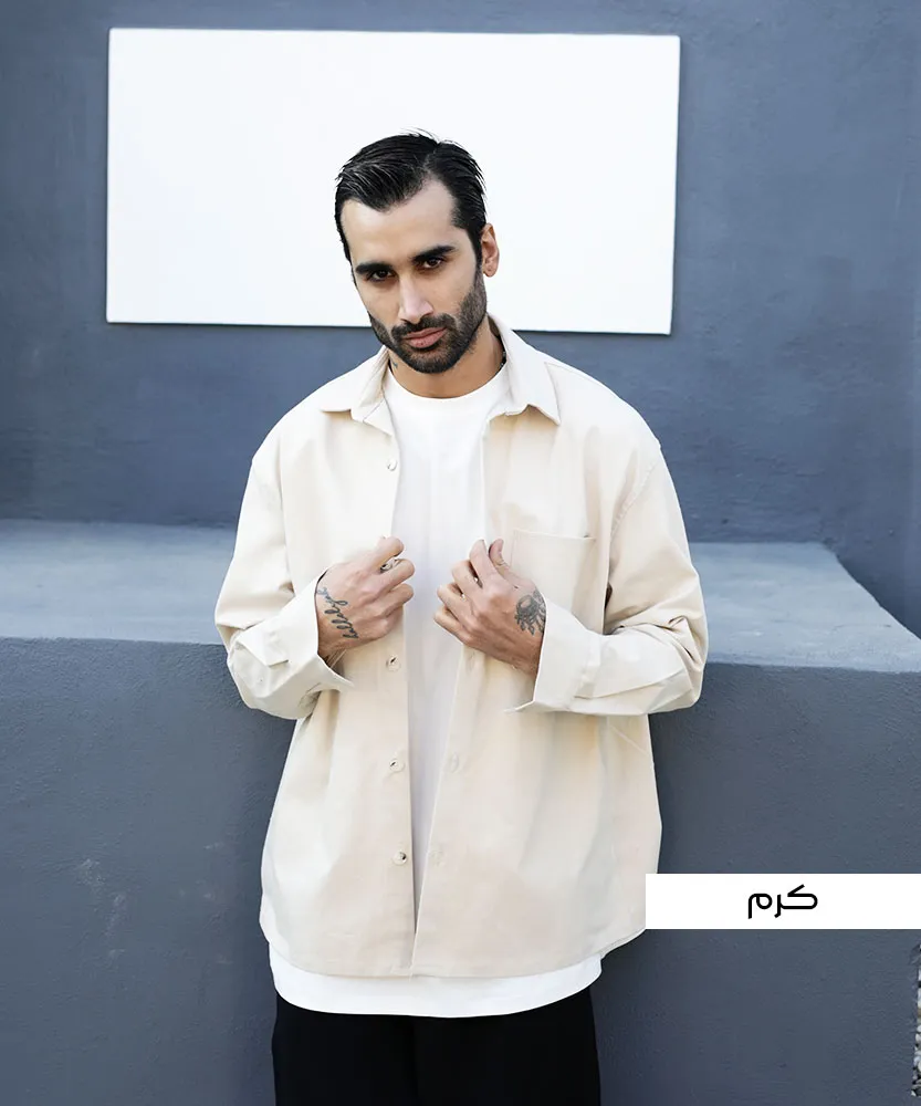 پیراهن مردانه کتان دکمه دار P42059 - Image 4