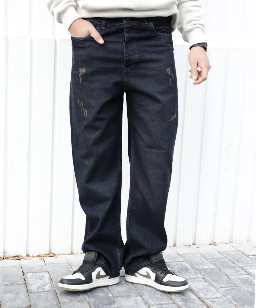 شلوار جین نیم بگ E42017