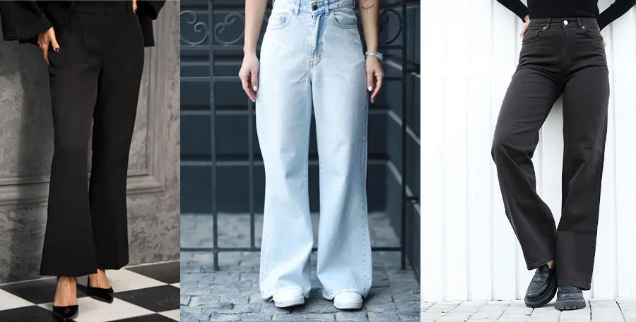 سه مدل شلوار با مدل های متفاوت مناسب فرم بدن