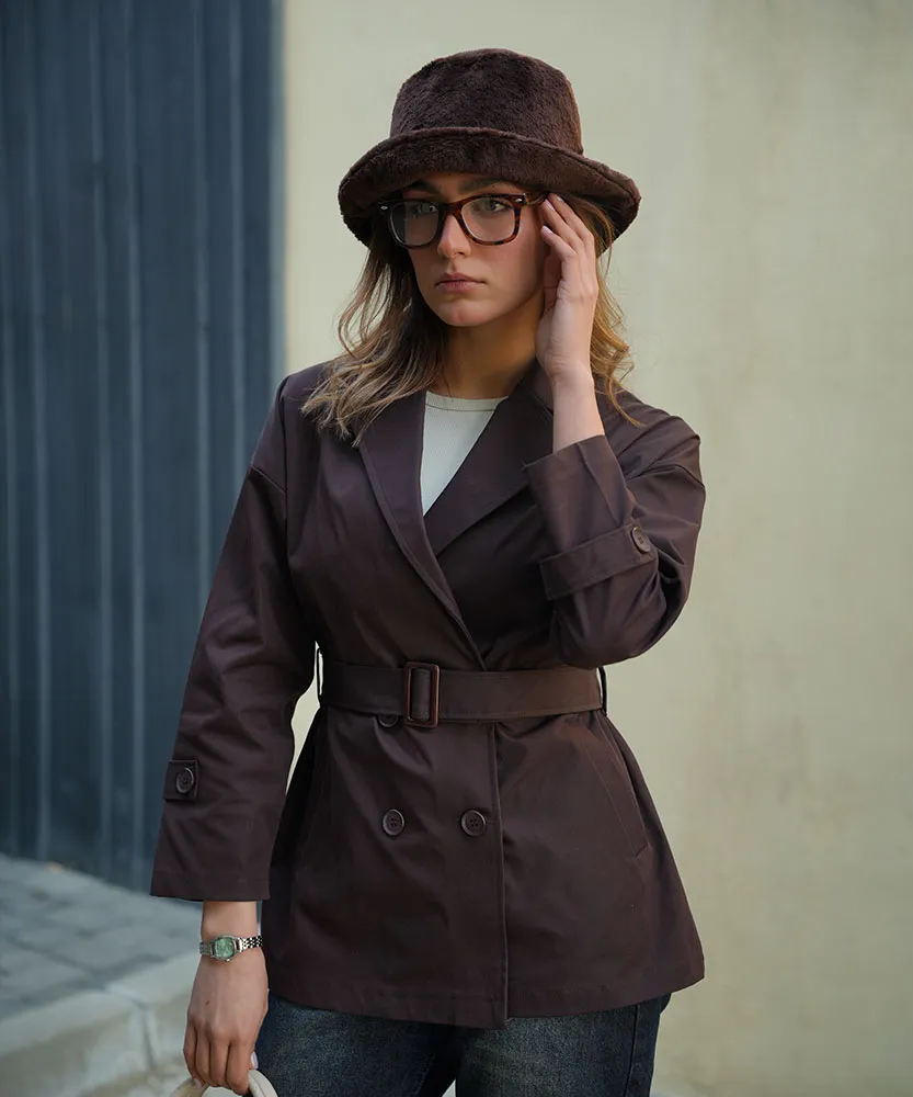 بارانی رز کتان C41134