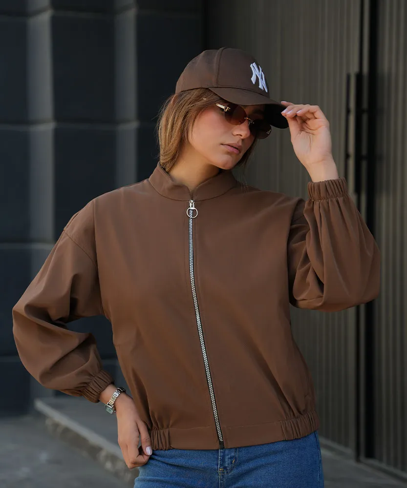 بامبر سرینا چرم کجراه زیپ دار S41098