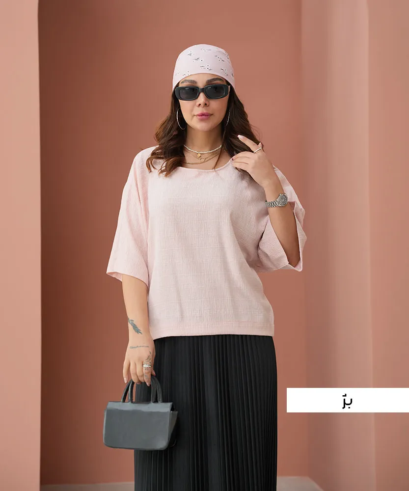 کراپ آستین رگلان k41665 بژ