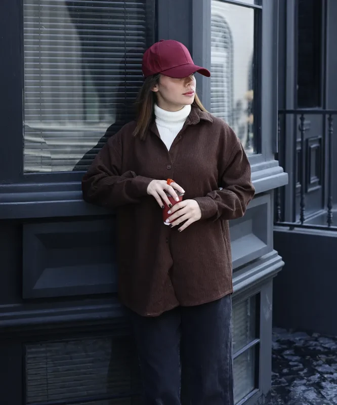 استایل با شومیز قهوه ای