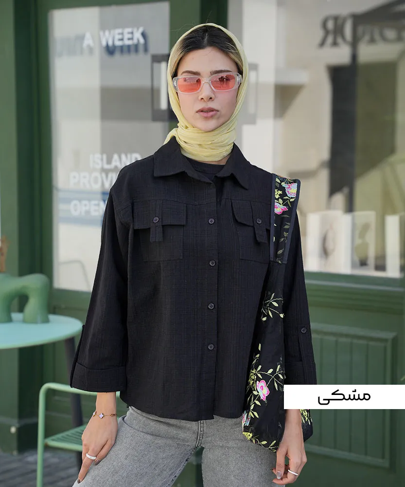 شومیز کایلی دو جیب A411209 - Image 8