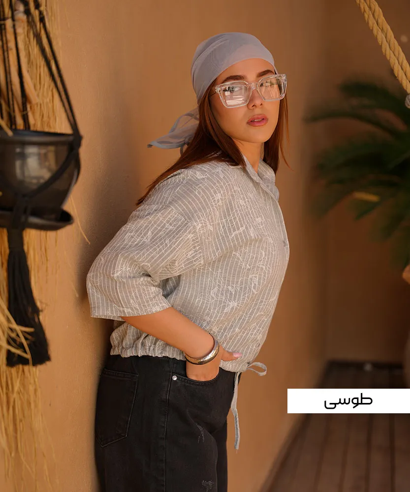 شومیز کراپ لینن دیپلمات A411200 - Image 7