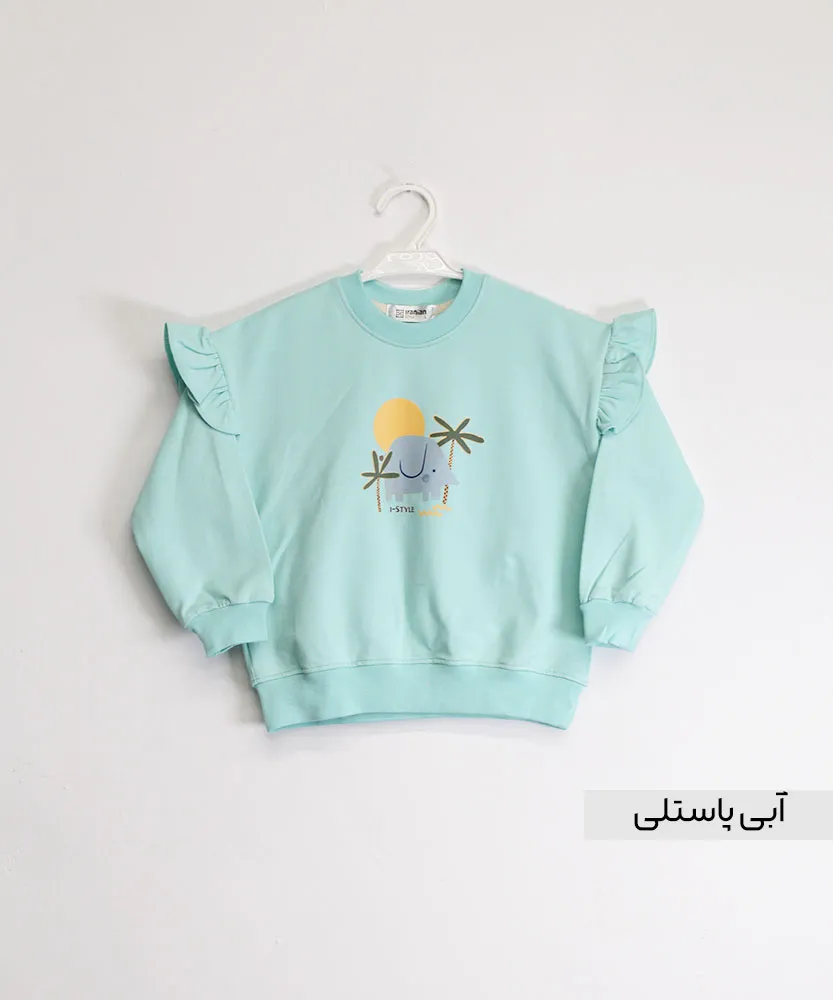 بلوز بچگانه دخترانه دورس دونخ B45251 آبی پاستلی