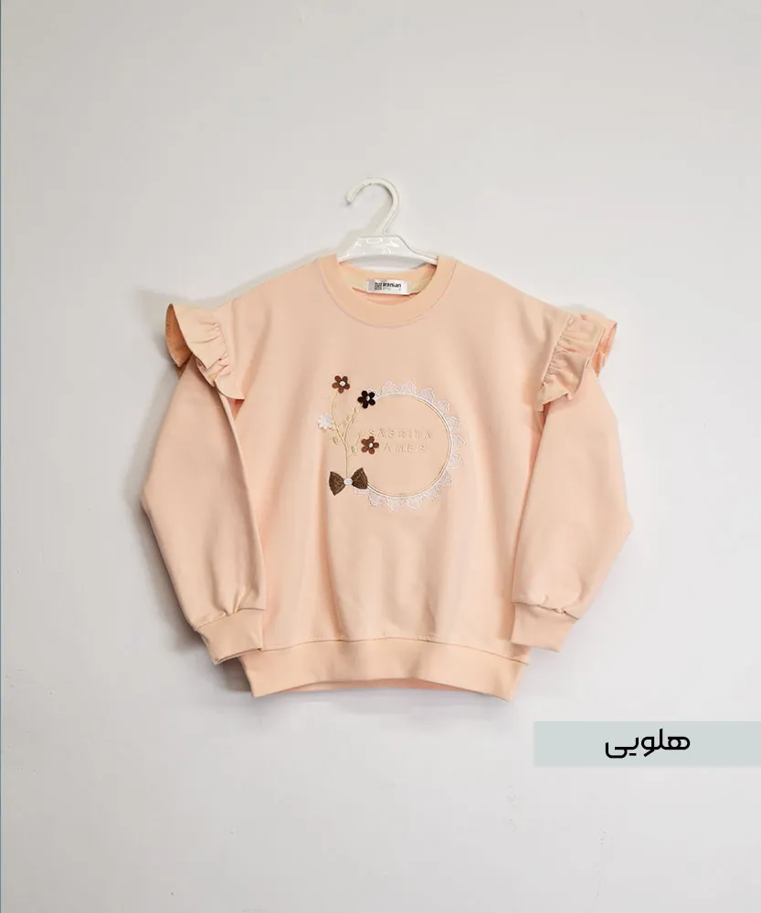 بلوز بچگانه دخترانه گلکسی B45520 رنگ هلویی