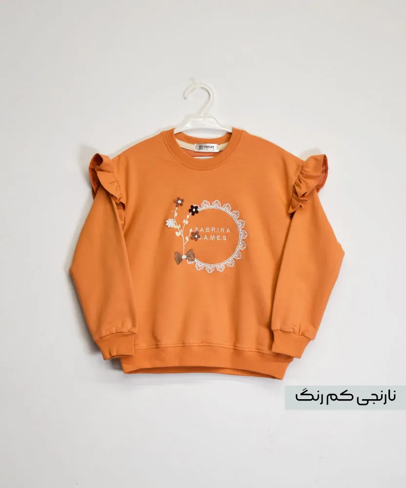 بلوز بچگانه دخترانه گلکسی B45520 رنگ نارنجی کمرنگ
