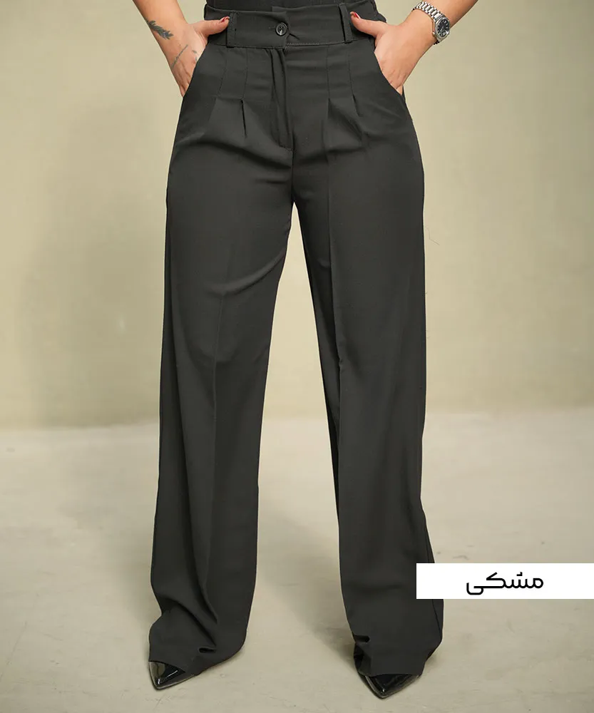 شلوار بگ کرپ کجراه E41335 مشکی