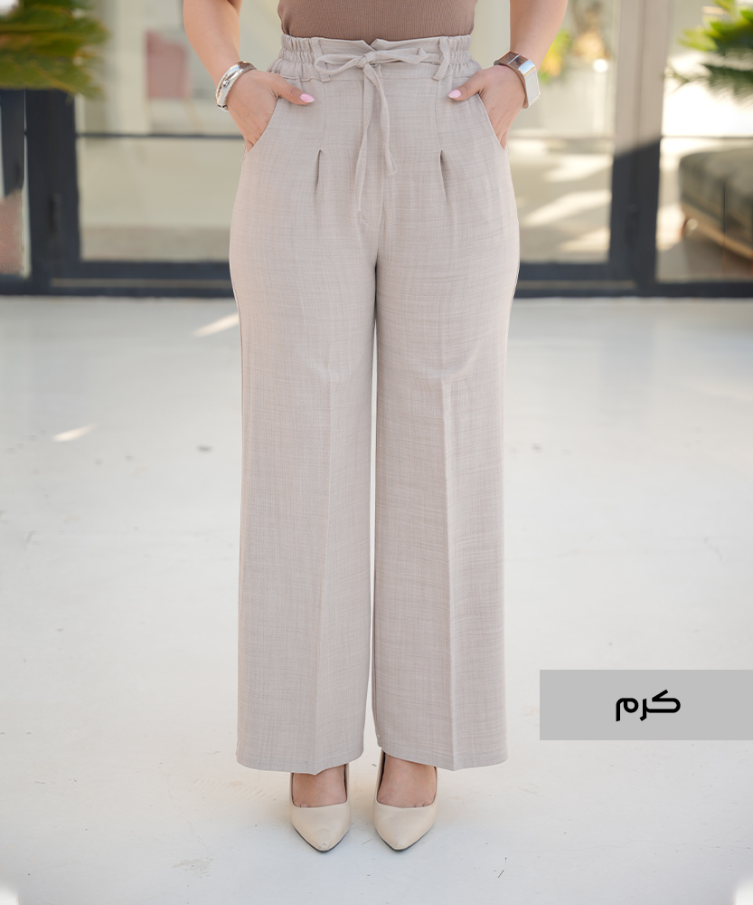 شلوار بگ هرمس E41349 کرم