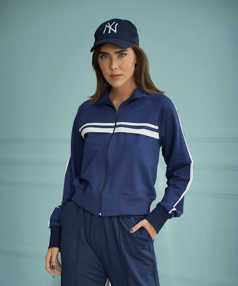 سوییشرت رگلان فینگردار دورس دو نخ S41068