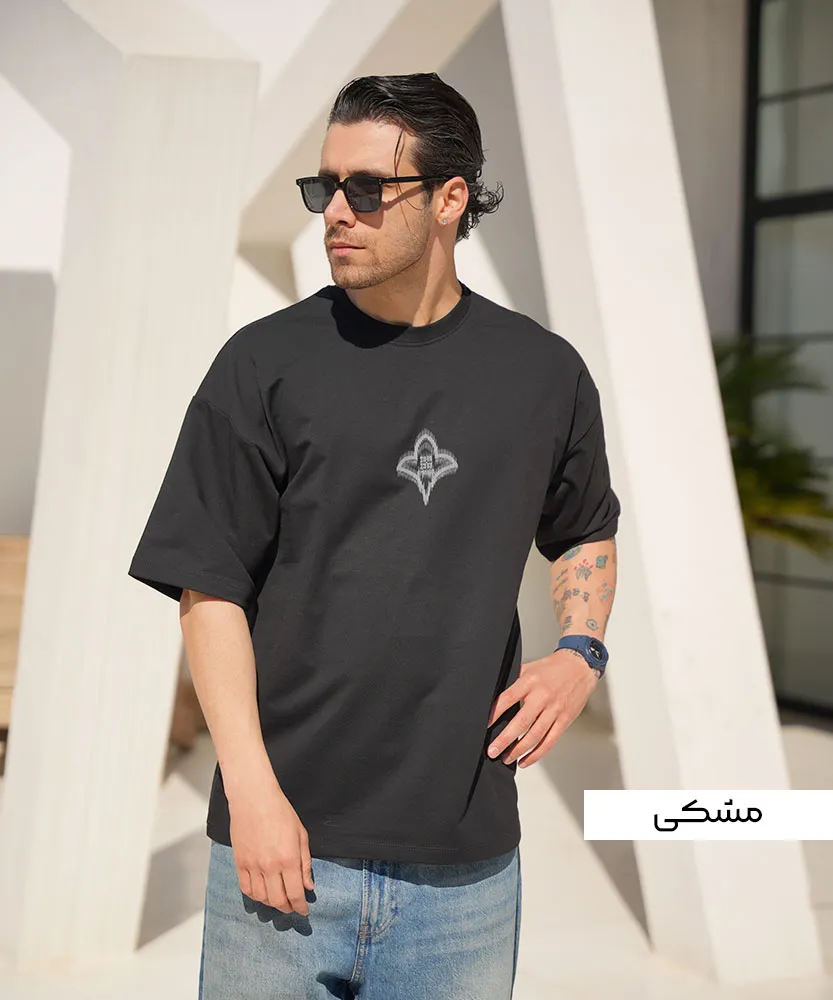 تیشرت لانگ مردانه T42317 مشکی