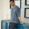 تیشرت لانگ مردانه یکرو پنبه T42332