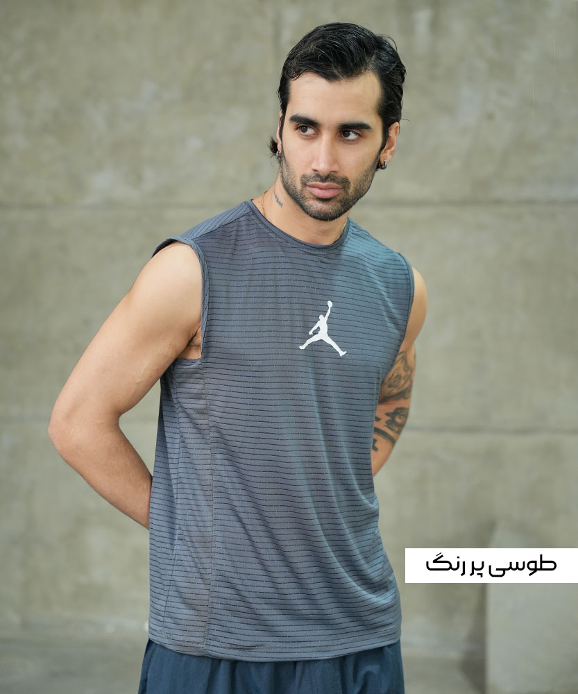 تاپ مردانه طوسی پرنگ
