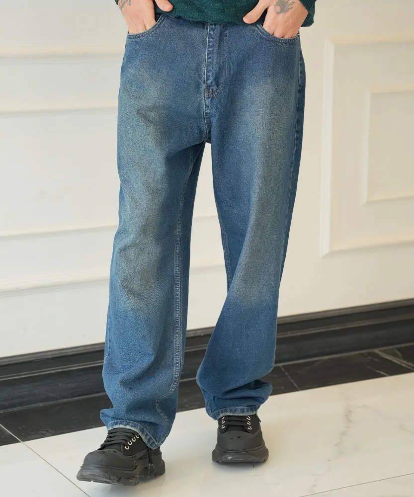 شلوار جین مردانه نیم بگ