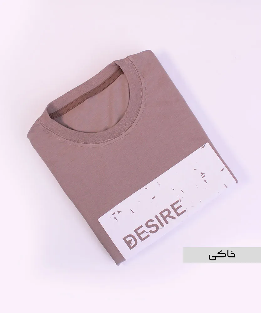 تیشرت لانگ L31863 خاکی