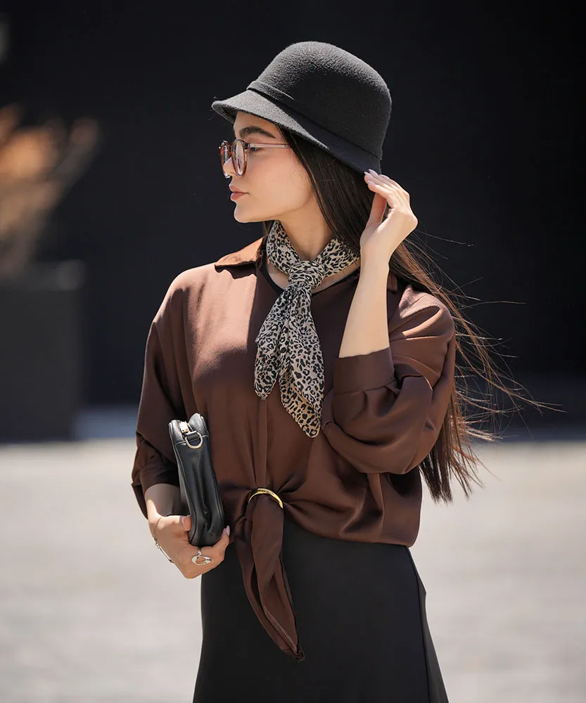 شومیز ساتن گره ای A41614