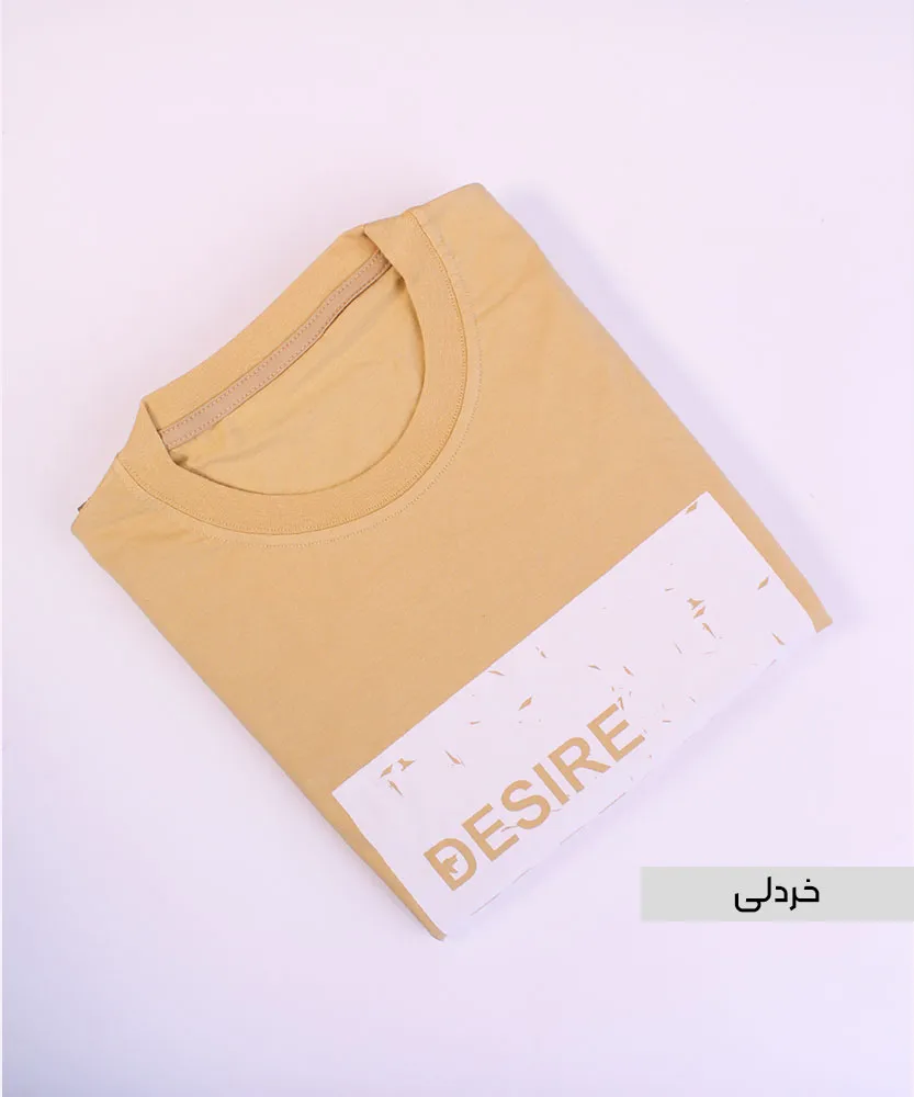 تیشرت لانگ L31863 خردلی