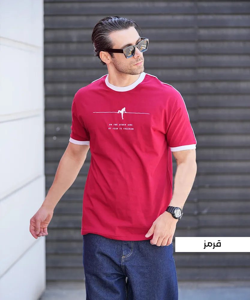 تیشرت مردانه مغزی T32313c - Image 4