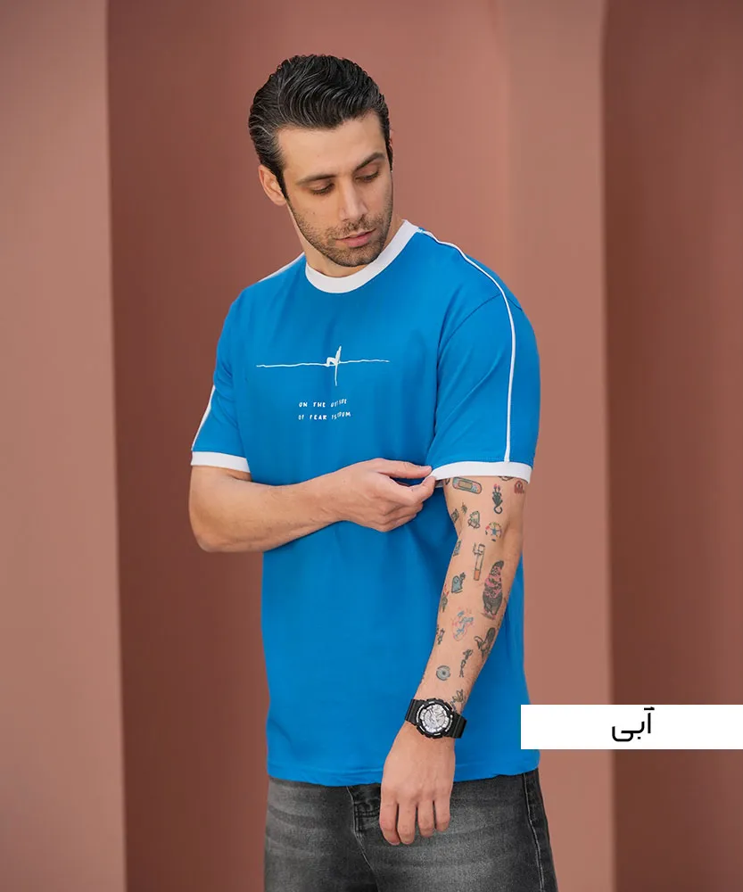 تیشرت مردانه مغزی T32313c - Image 5