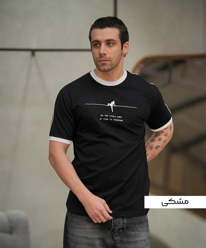 تیشرت مردانه مغزی T32313c - Image 6