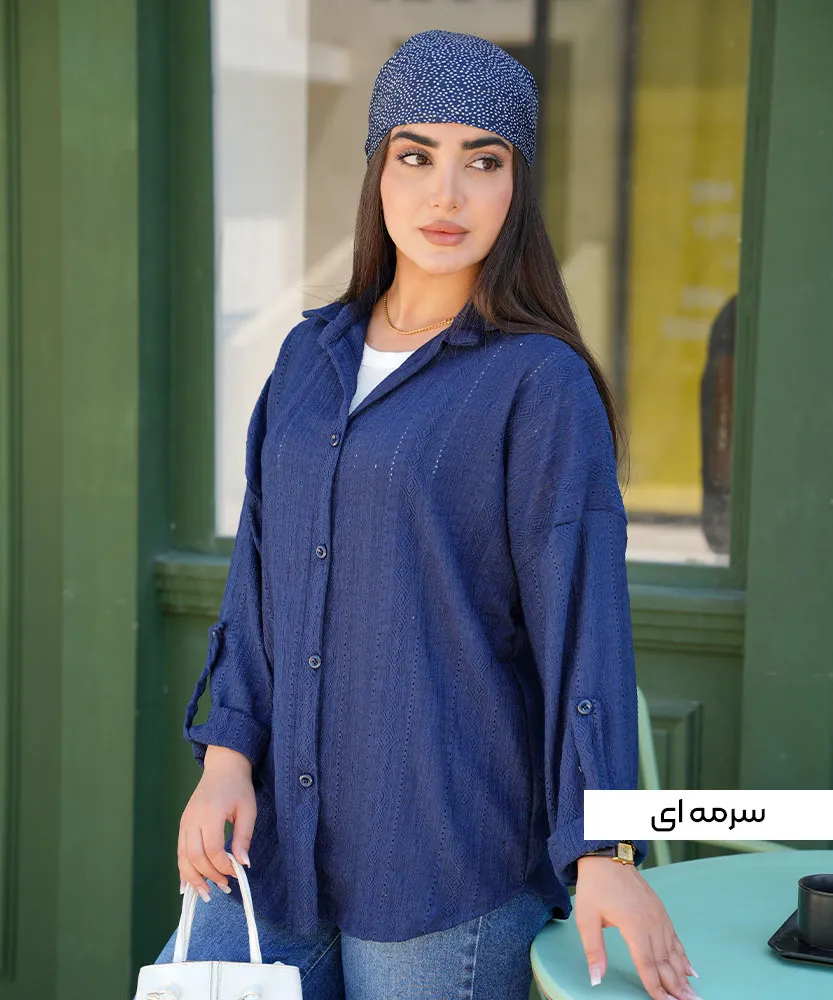 شومیز مراکشی پشت دکمه A311225 - Image 2