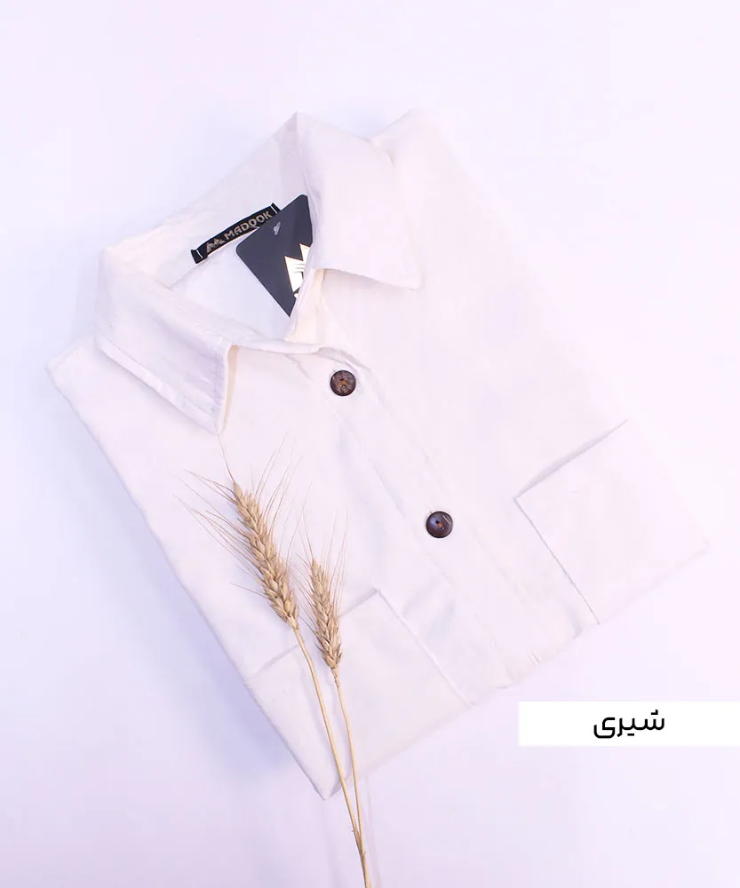 شومیز سیلک A411156 شیری