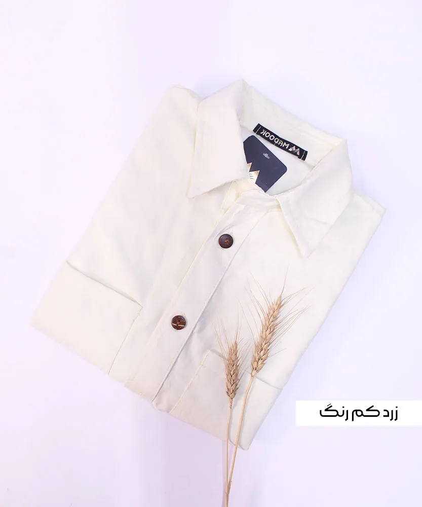 شومیز سیلک A411156 زرد کمرنگ