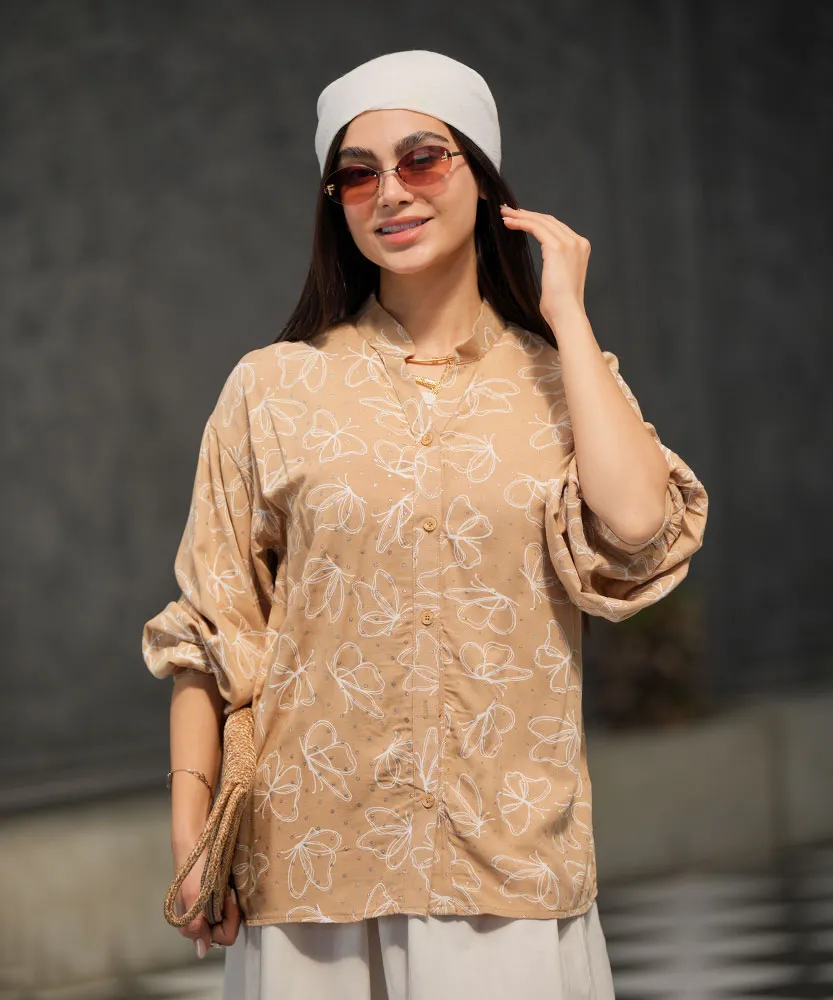 شومیز ویسکوز چاپی A411222