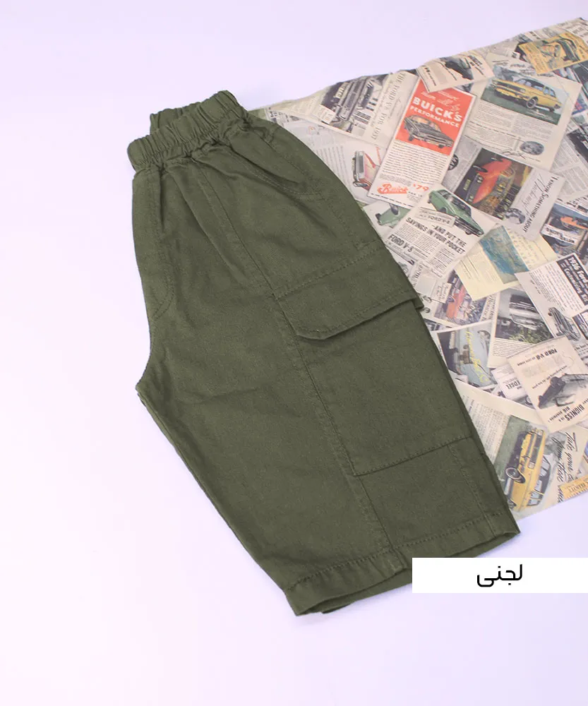 شلوارک کتان G45109 لجنی