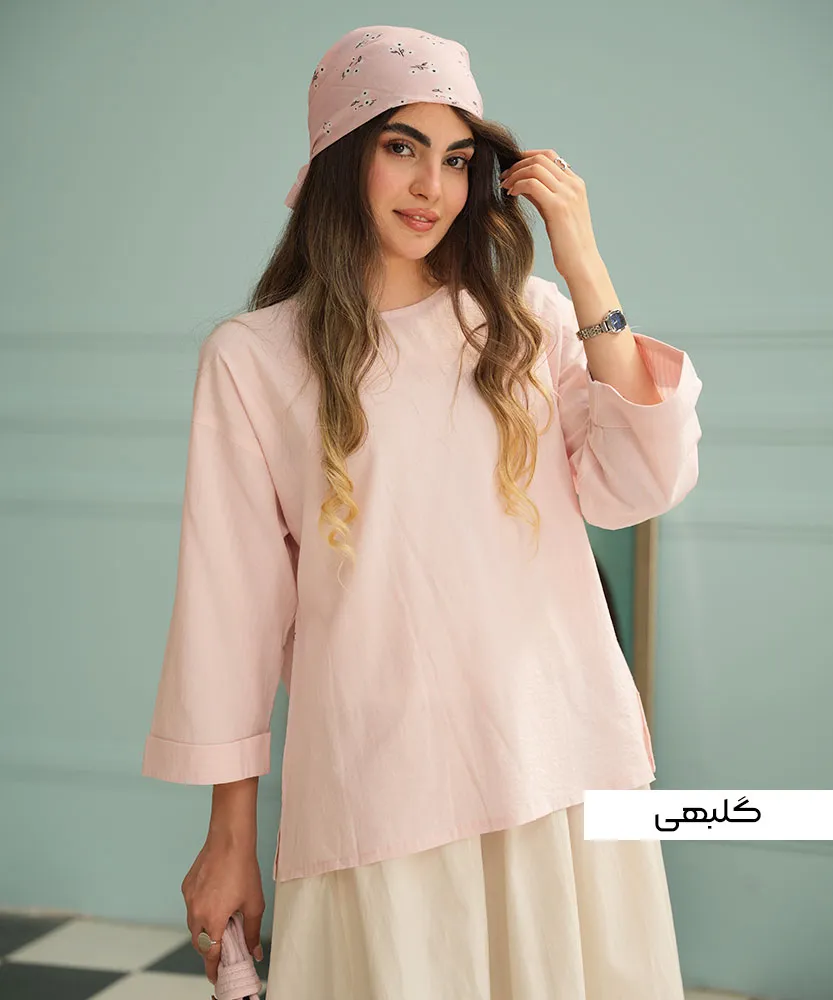 تونیک یقه گرد O41293 گلبهی