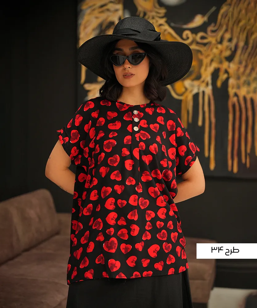 تیشرت نخی سه دکمه T101507 - Image 27