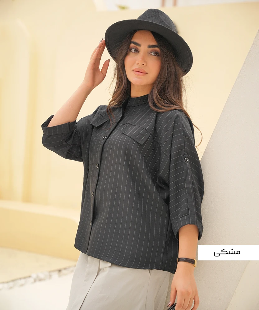 شومیز یقه دیپلمات A51047 - Image 4