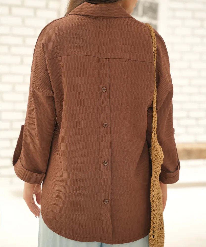 شومیز السا پشت دکمه A411636 - Image 7