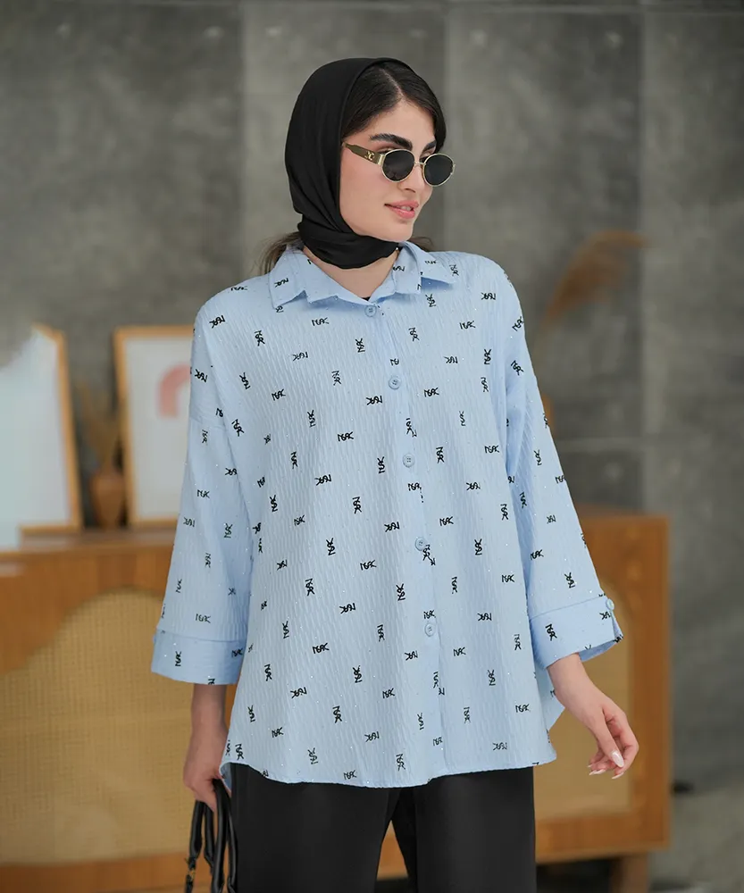 شومیز کراس شاین دار A410801