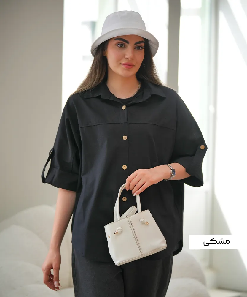شومیز لینن پاگن دار A410202 - Image 2