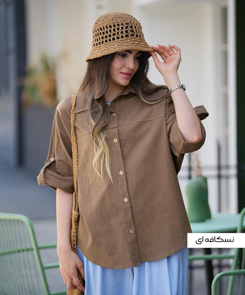 شومیز لینن پاگن دار A410202 - Image 4