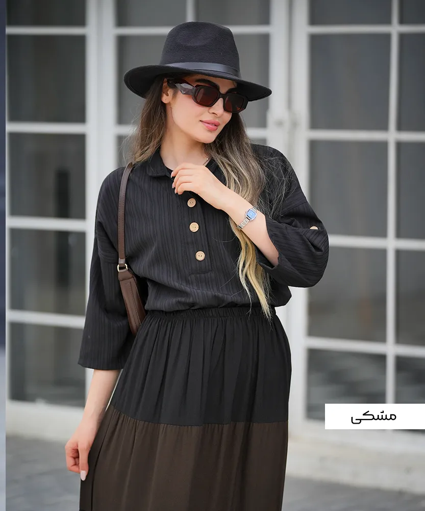 شومیز جلو بسته یقه هفتی A410234 مشکی