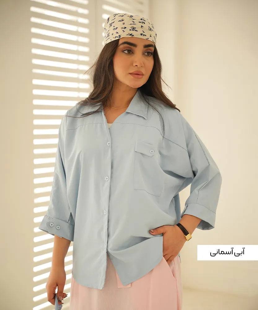 شومیز کتان سیلک A410253 - Image 4